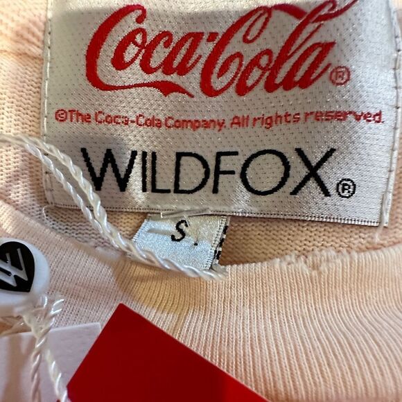 WILDFOX WOMEN’S SPRITE WORLD TOUR CROP IN PINK SALT NWT - Picture 7 of 8